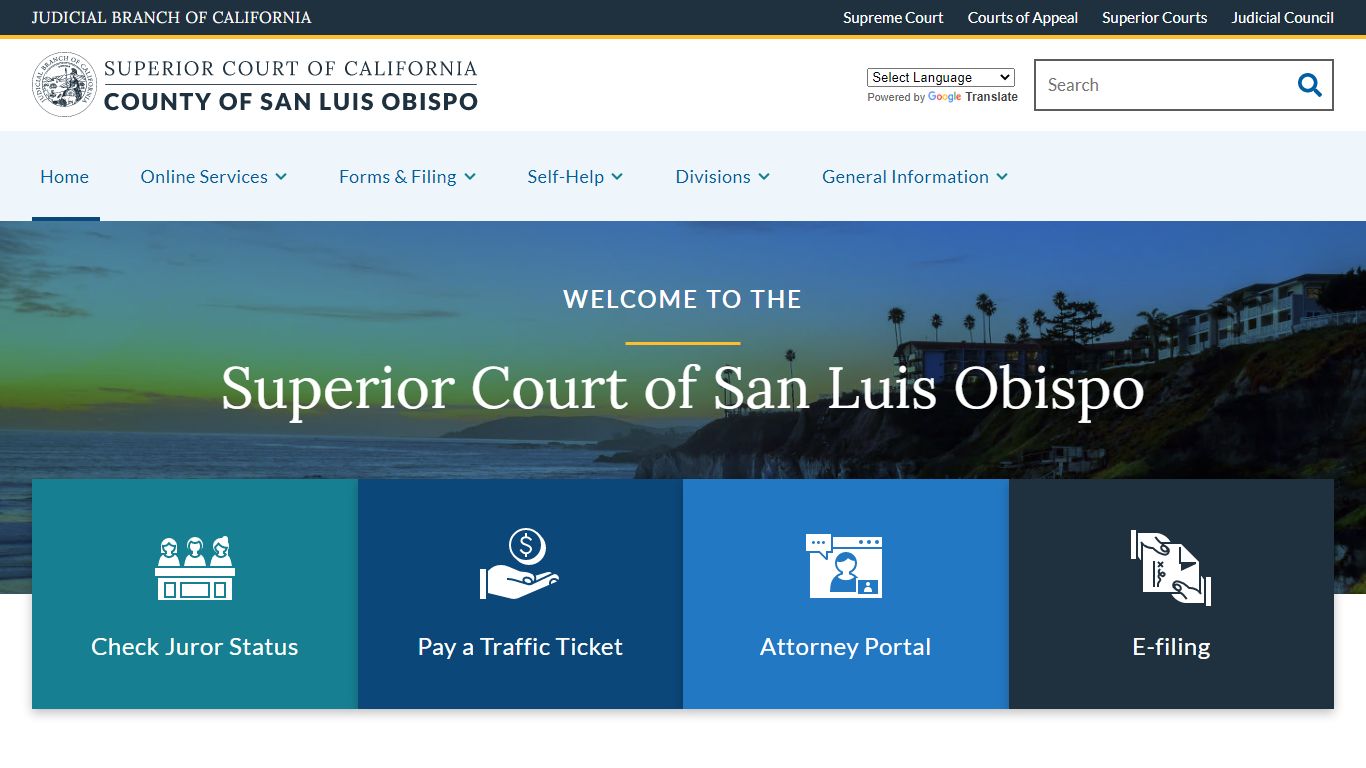 SUPERIOR COURT OF CALIFORNIA COUNTY OF SAN LUIS OBISPO For ...